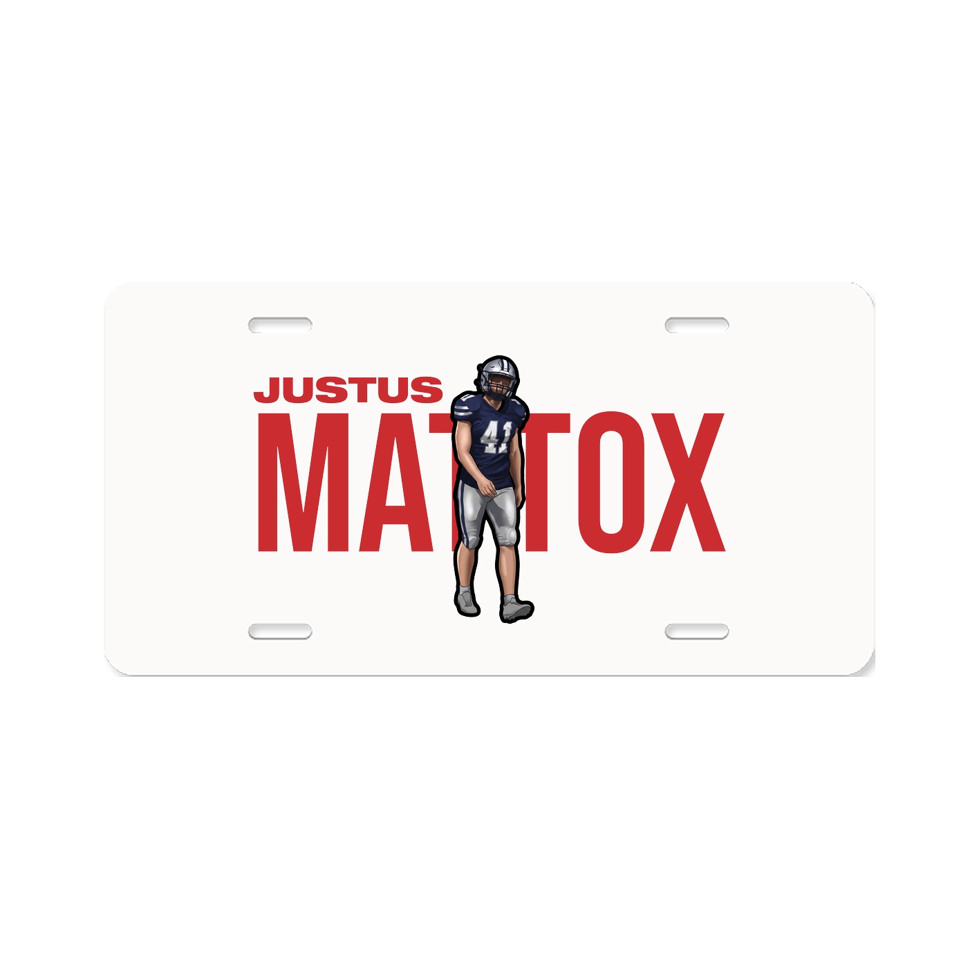 License Plate — Player Name in Classic