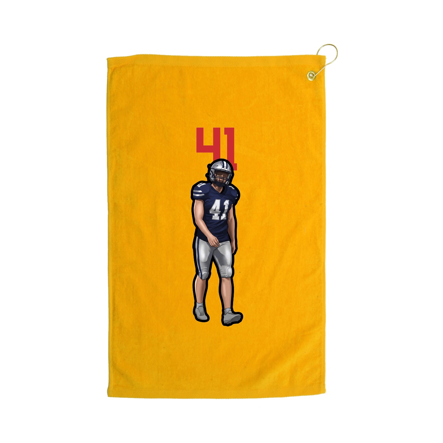 Golf Towel — Number Top in Gold