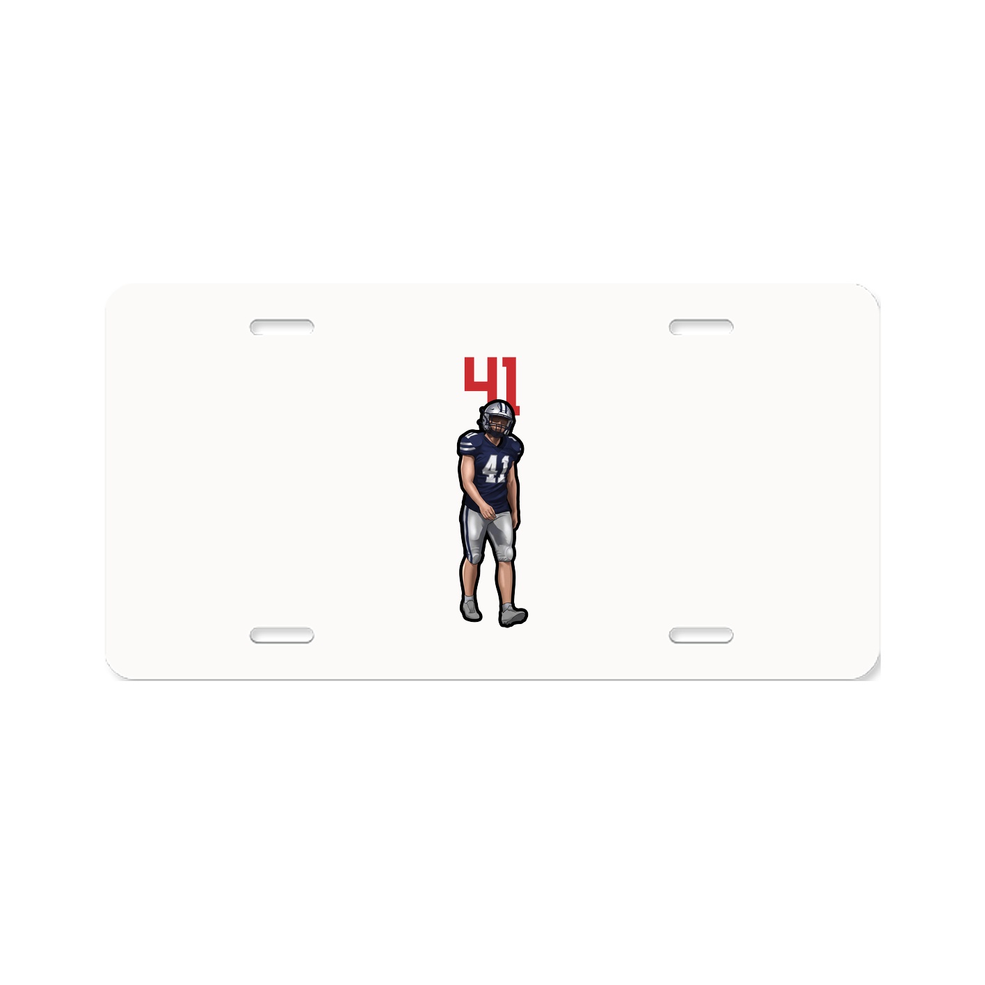 License Plate — Number Top in Classic