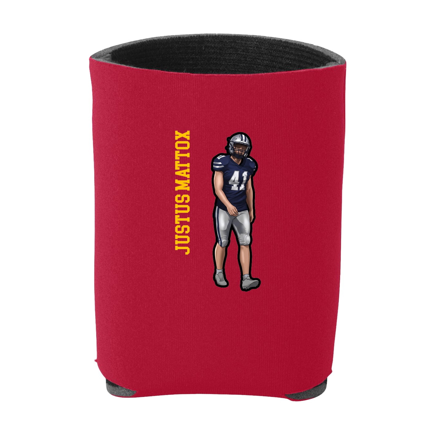 Can Holder — Name Vertical in Red