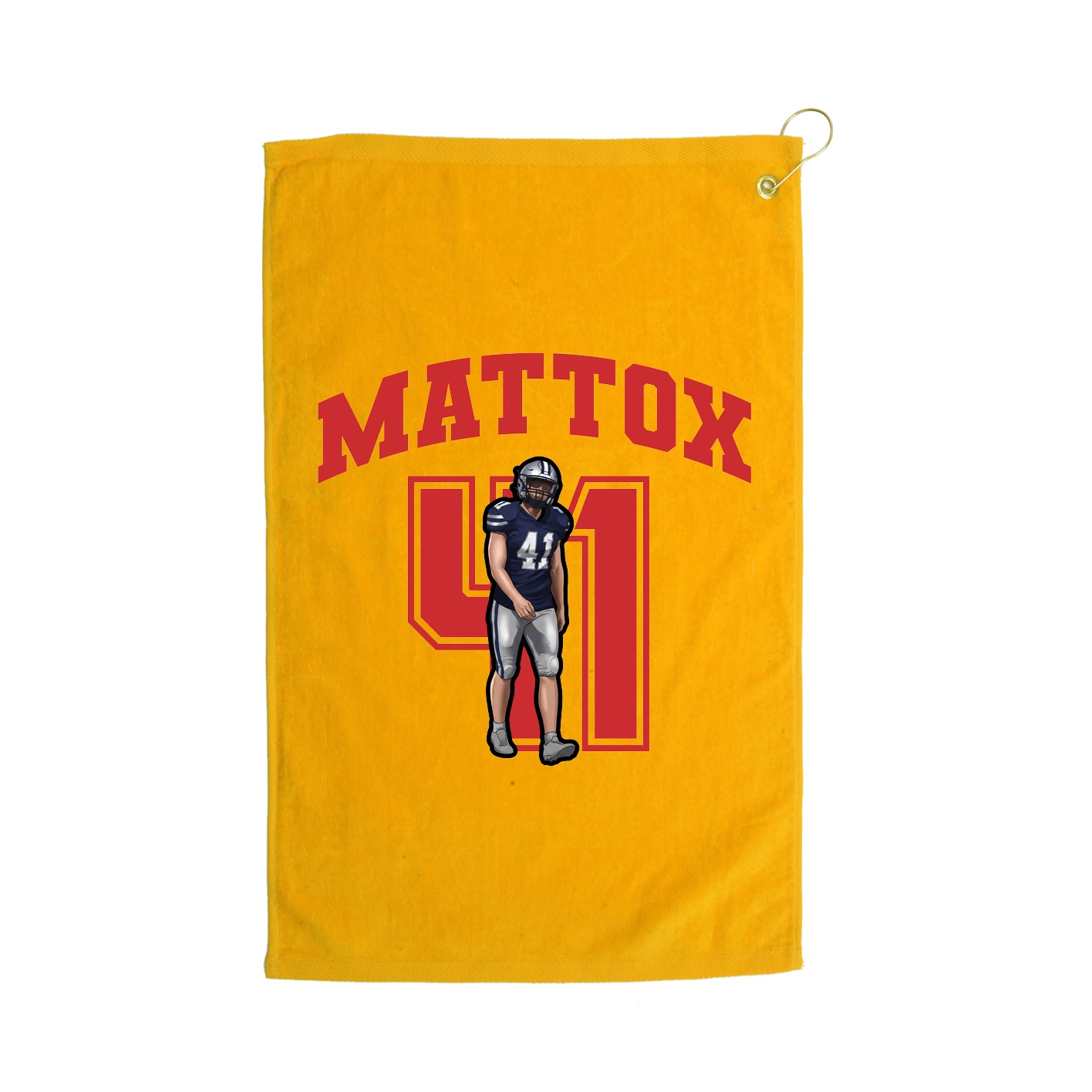 Golf Towel — Number in Gold