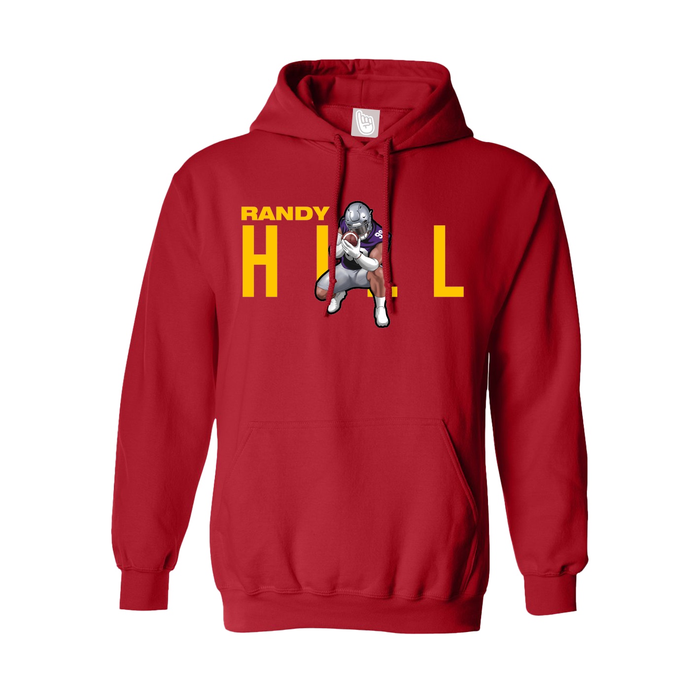 Youth Hoodie — Player Name in Red