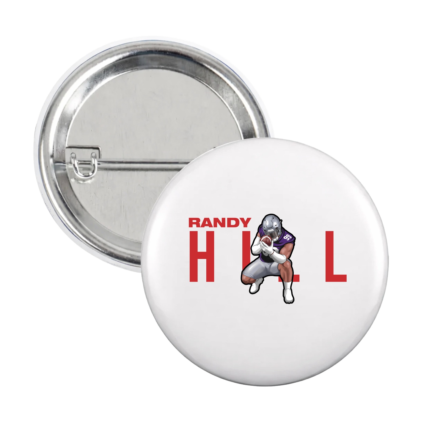 Game Day Button — Player Name in White