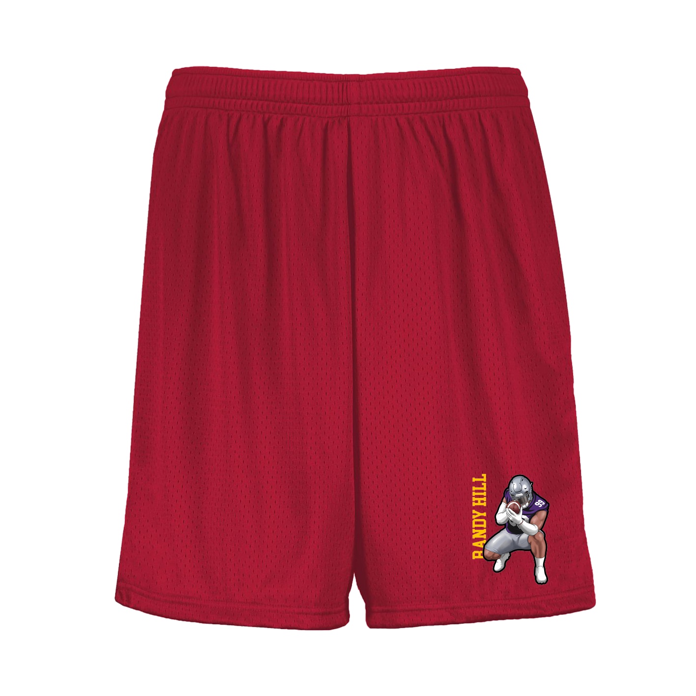 Shorts — Name Vertical in Red