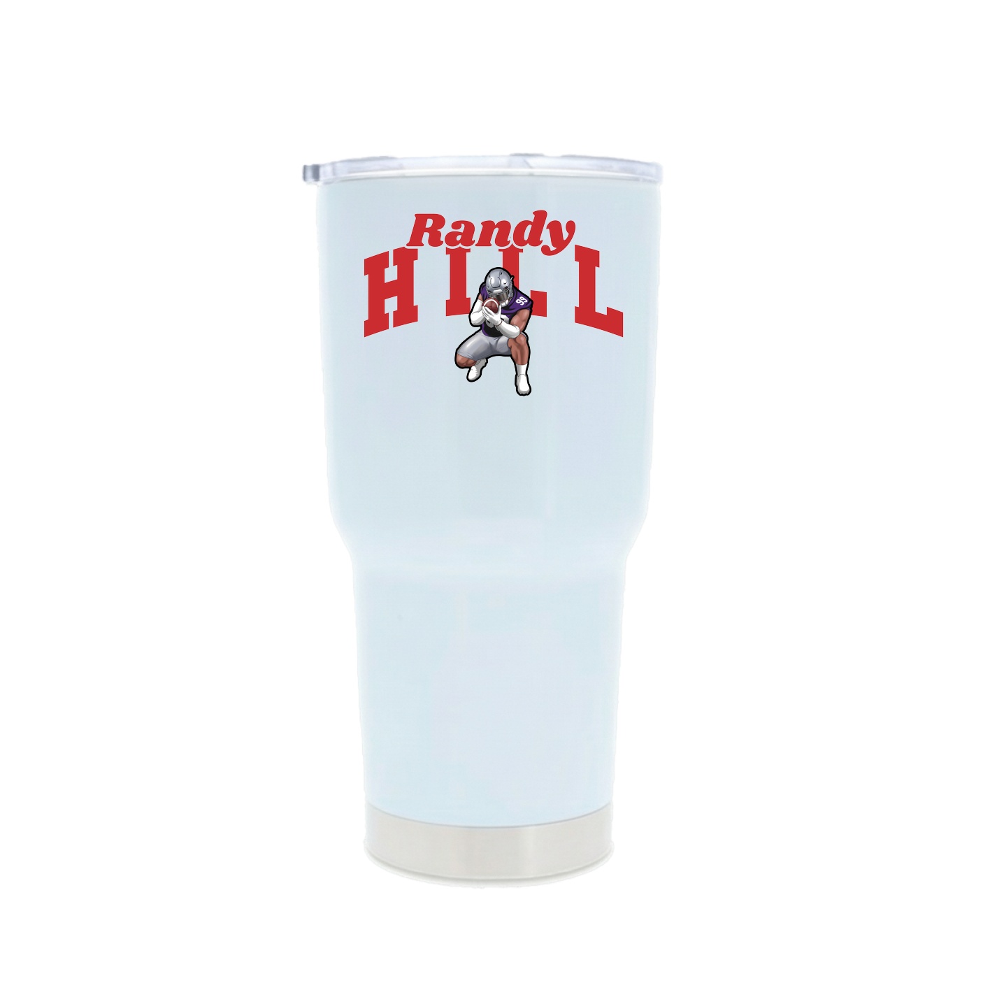 30oz Stainless Steel Tumbler — Signature Arch in White