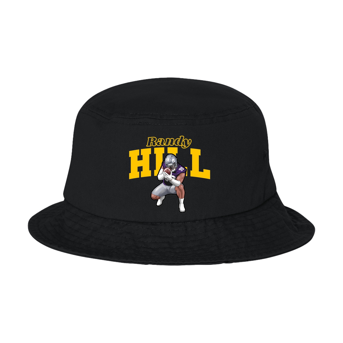 Bucket Cap — Name Arch in Black