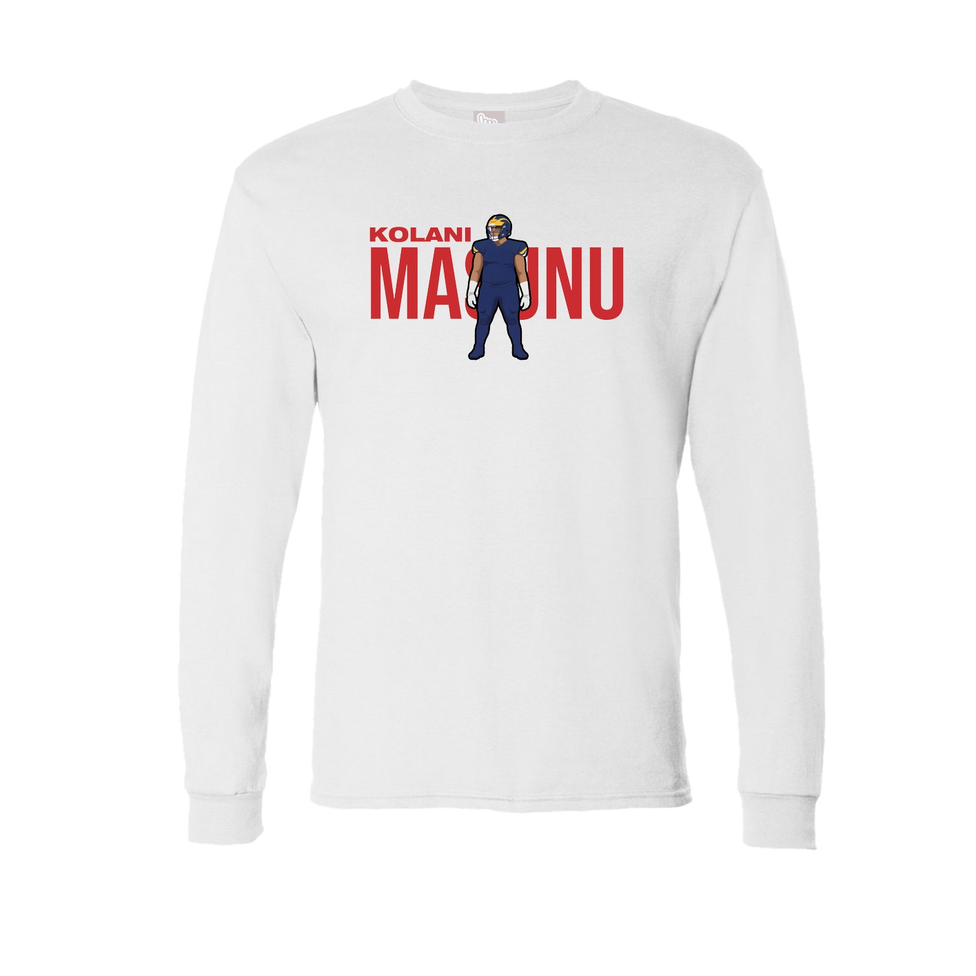 Long Sleeve Tee — Player Name in White
