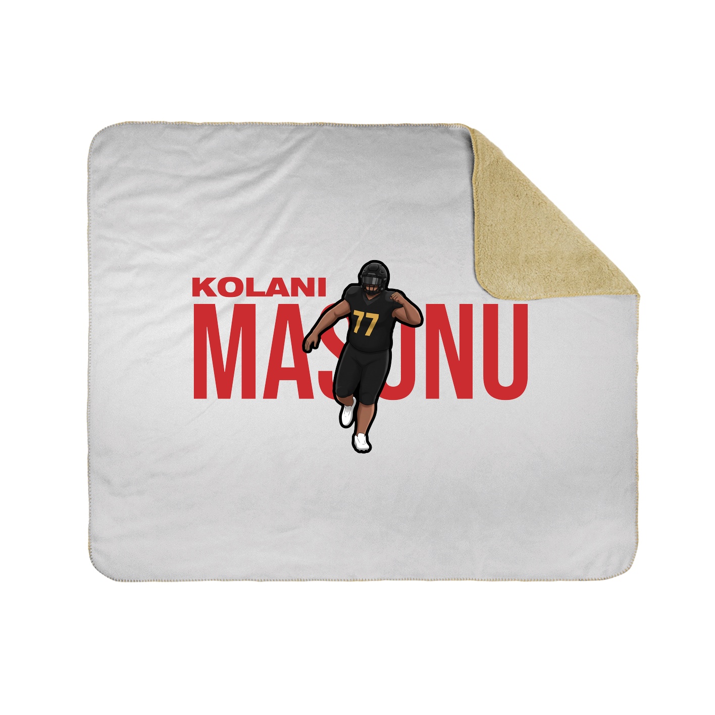 Throw Blanket — Player Name in White