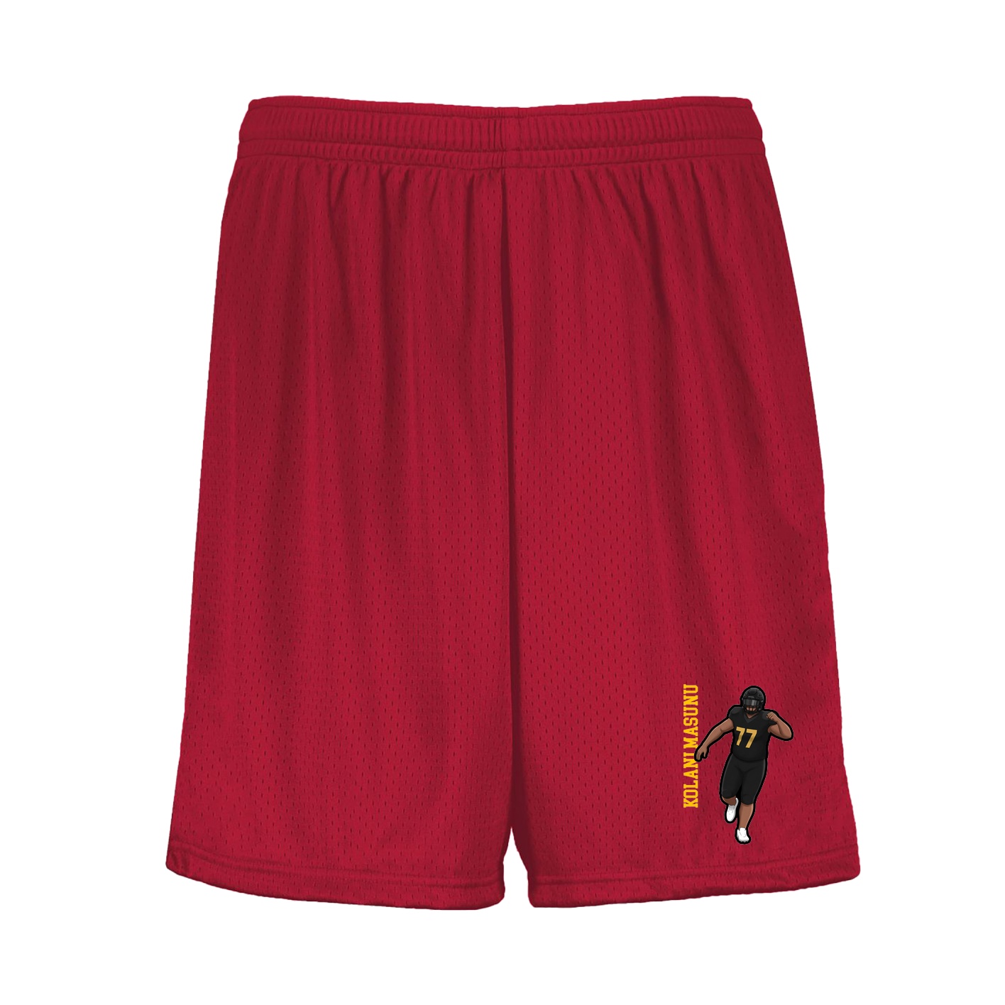 Shorts — Name Vertical in Red