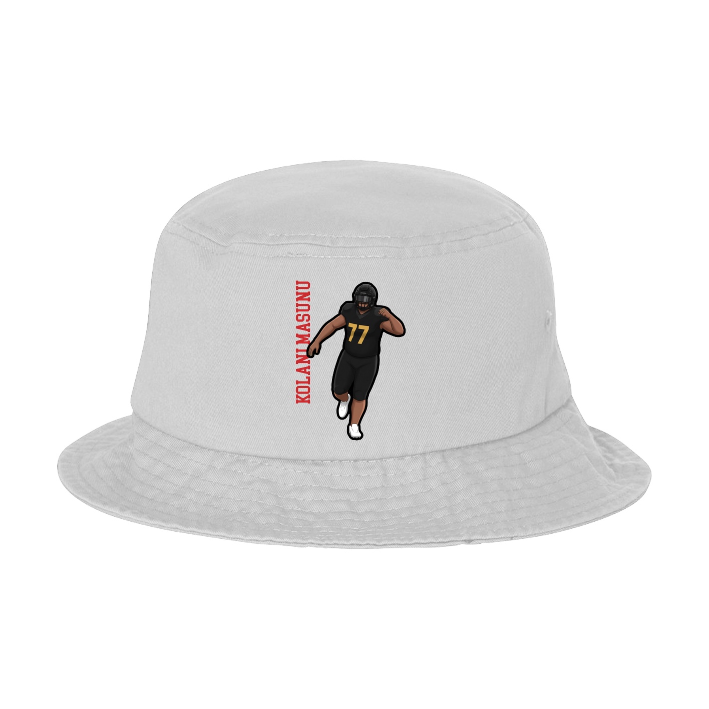 Bucket Cap — Name Vertical in White