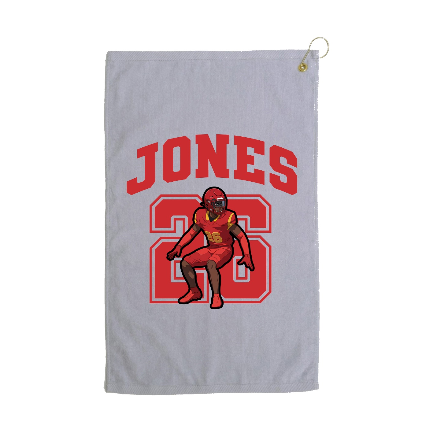 Golf Towel — Number in Grey