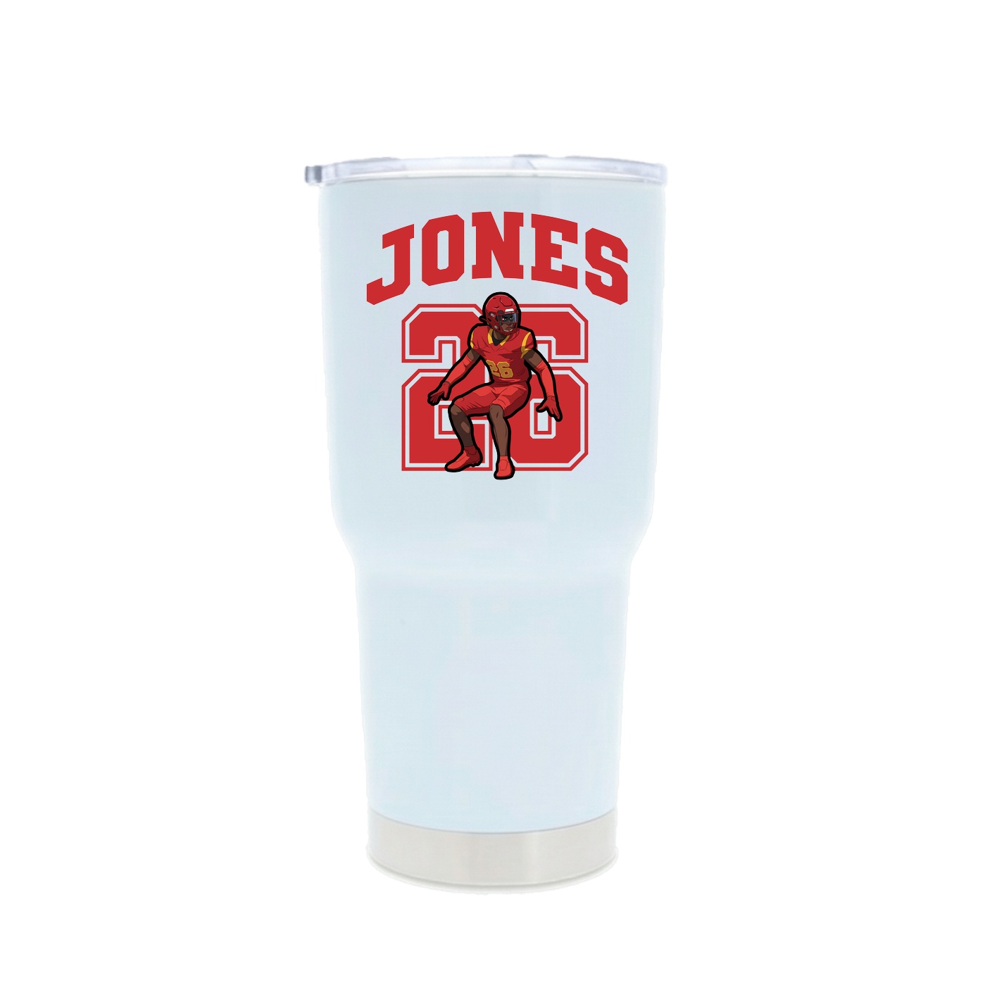 30oz Stainless Steel Tumbler — Number in White