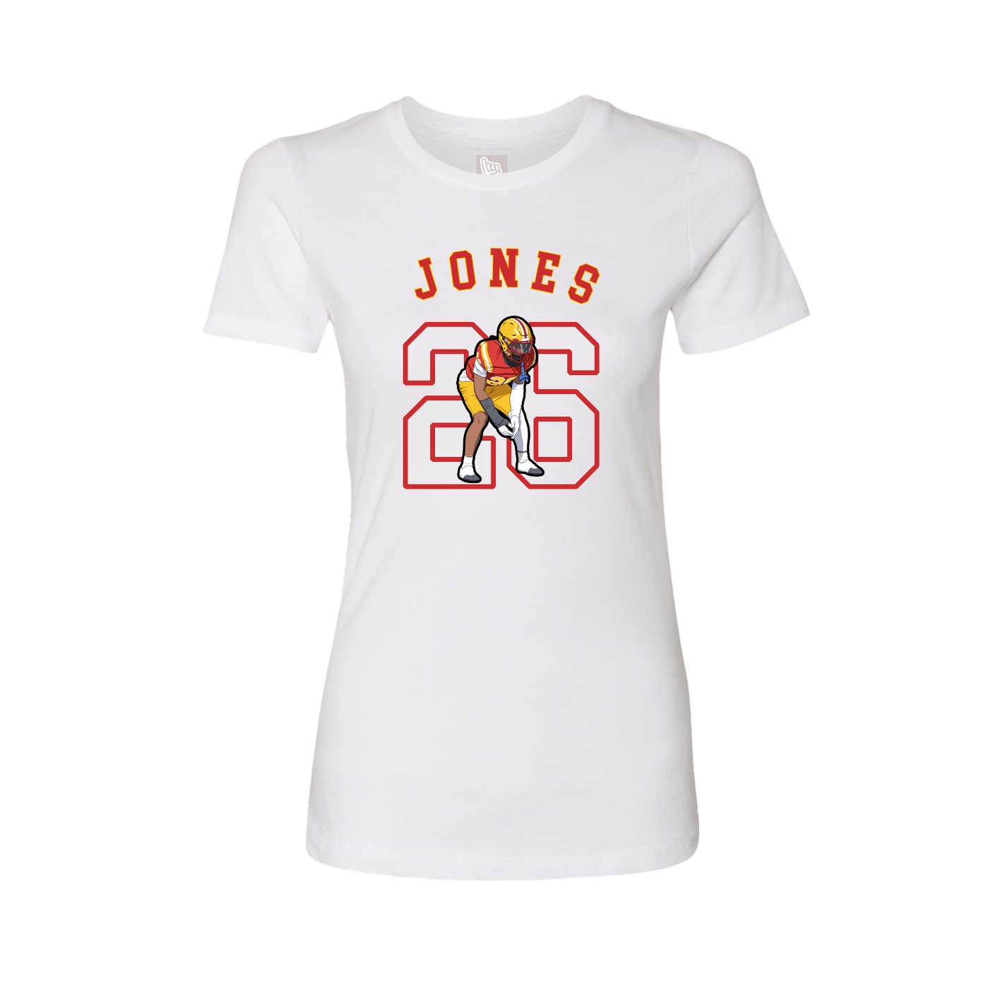 Fitted Women's Tee — Shirsey Arch in White