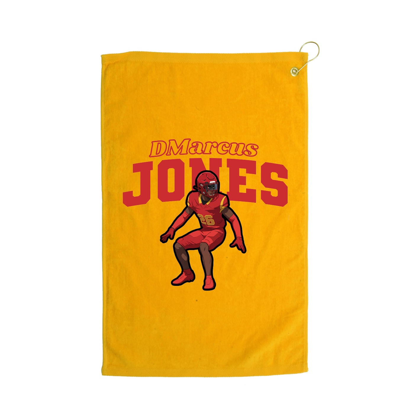 Golf Towel — Name Arch in Gold