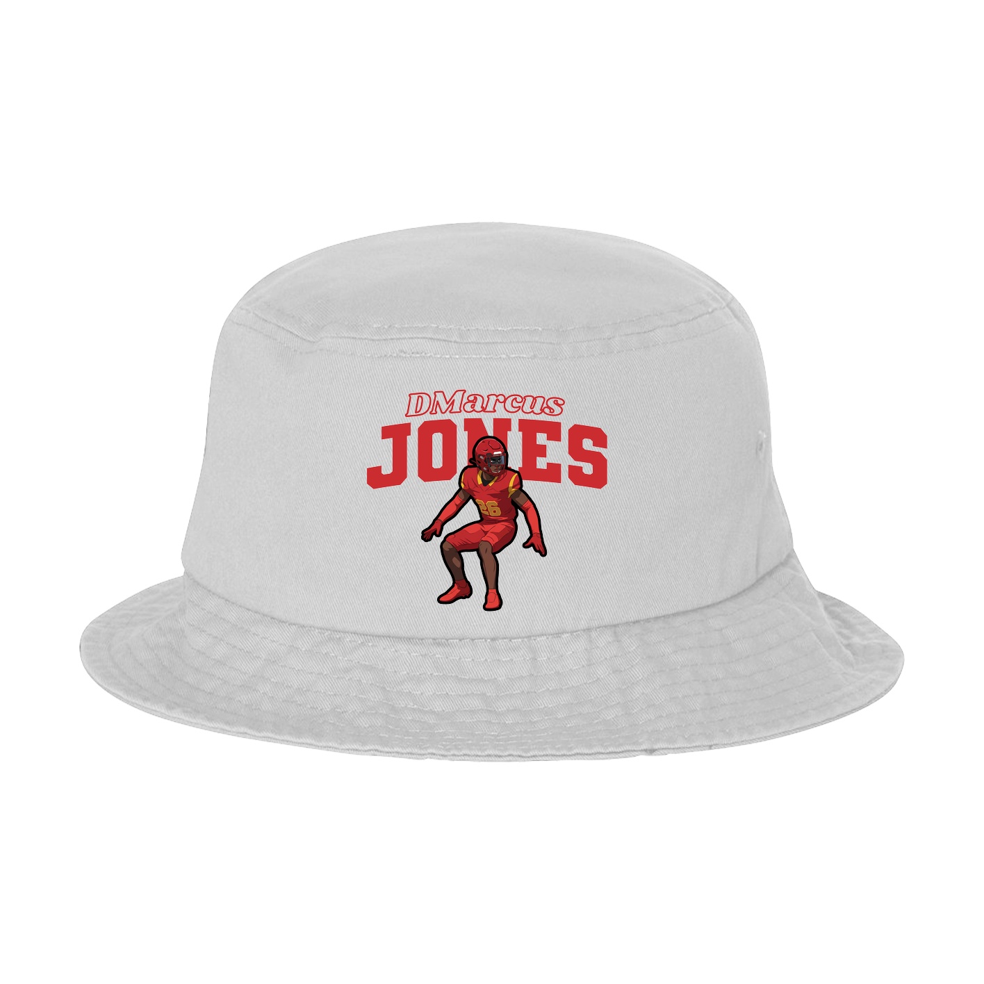 Bucket Cap — Name Arch in White