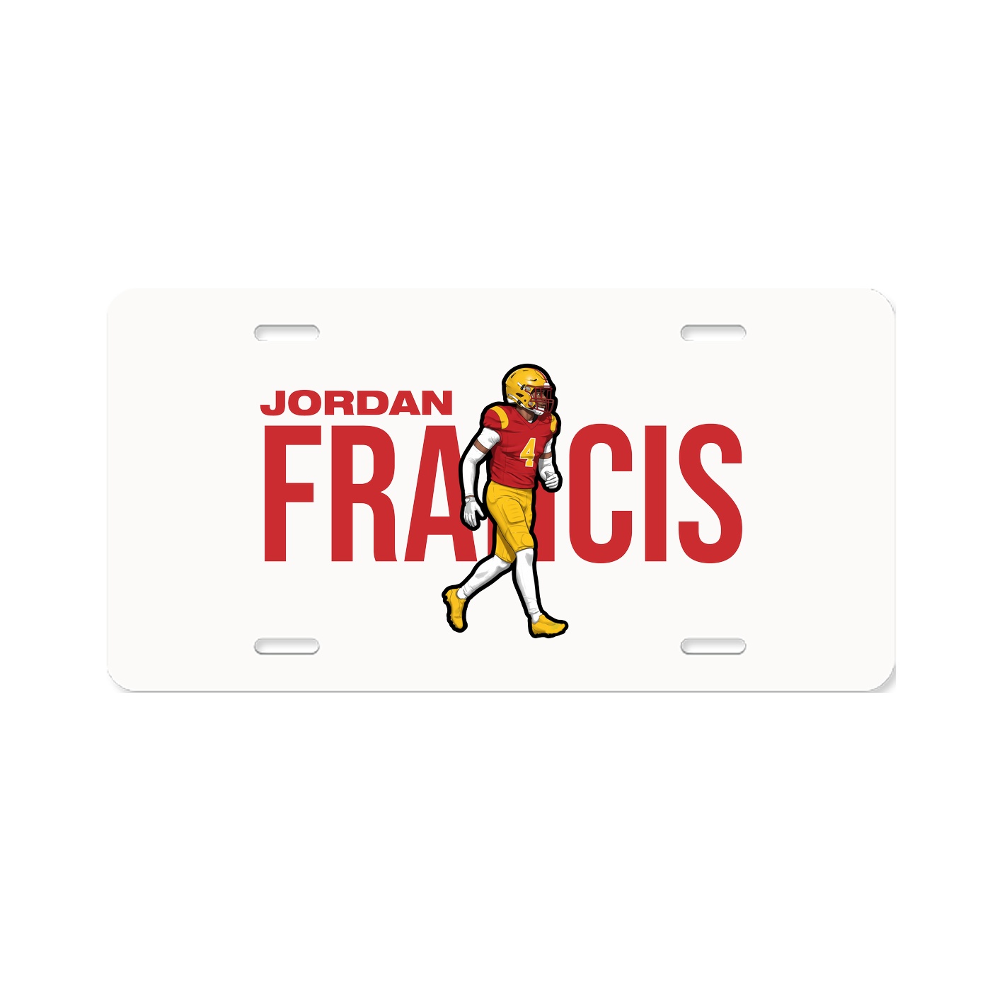 License Plate — Player Name in Classic