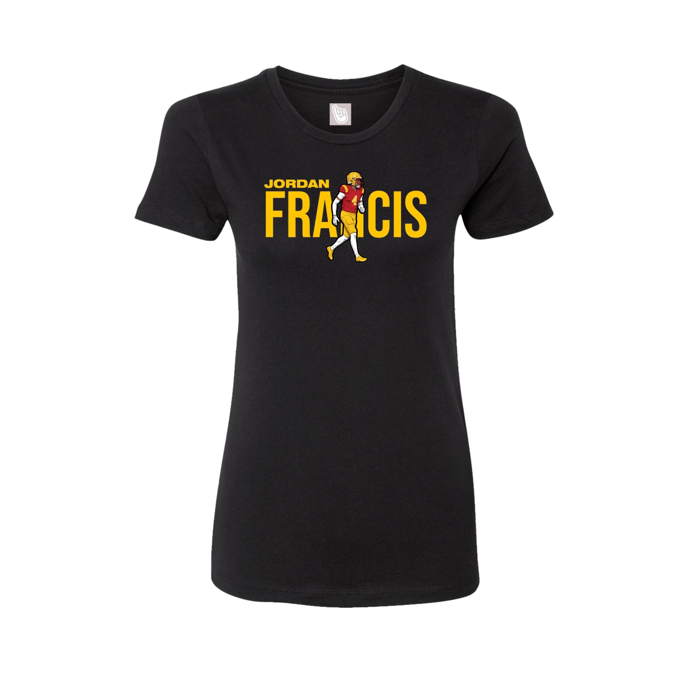 Fitted Women's Tee — Player Name in Black