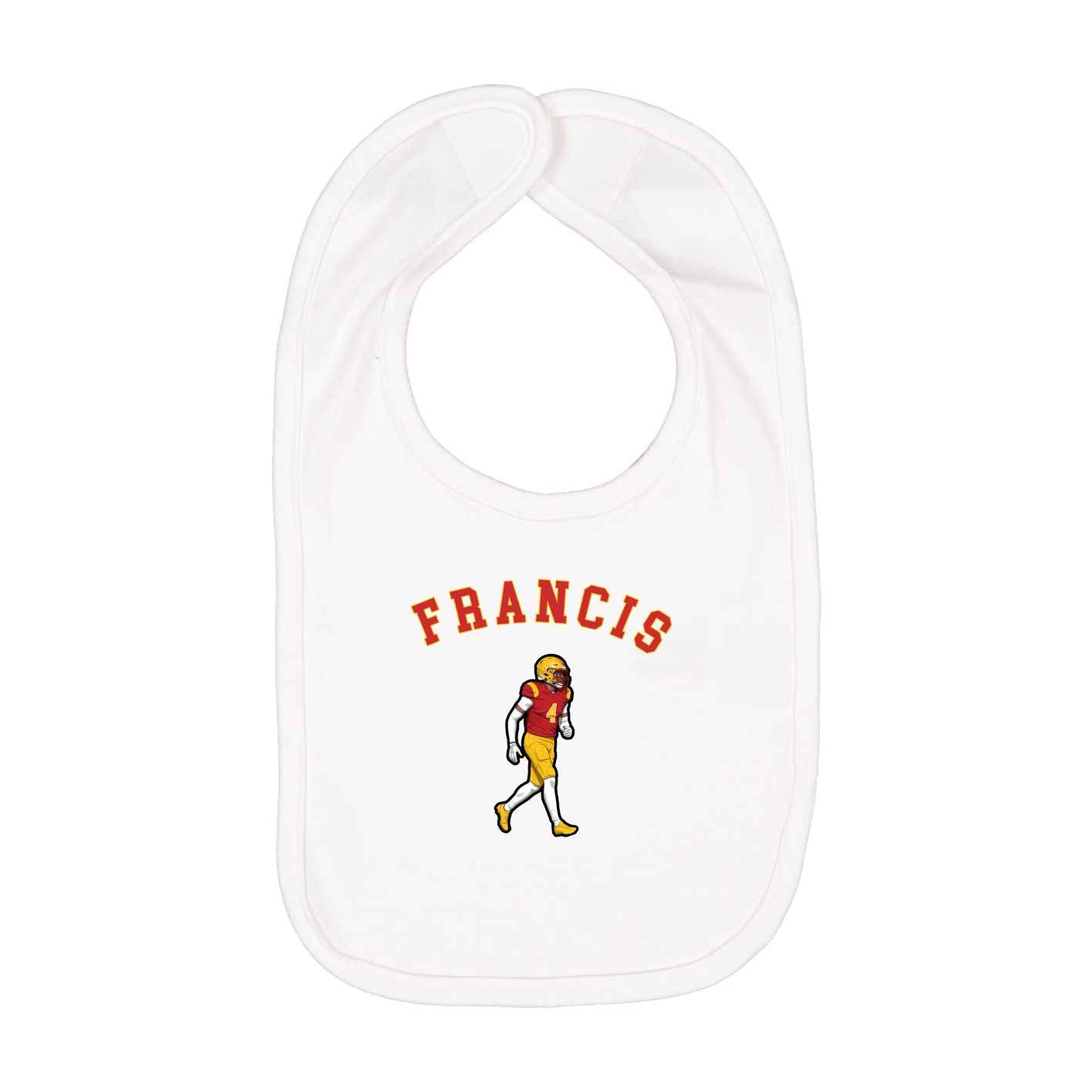 Infant Bib — Shirsey Arch in White
