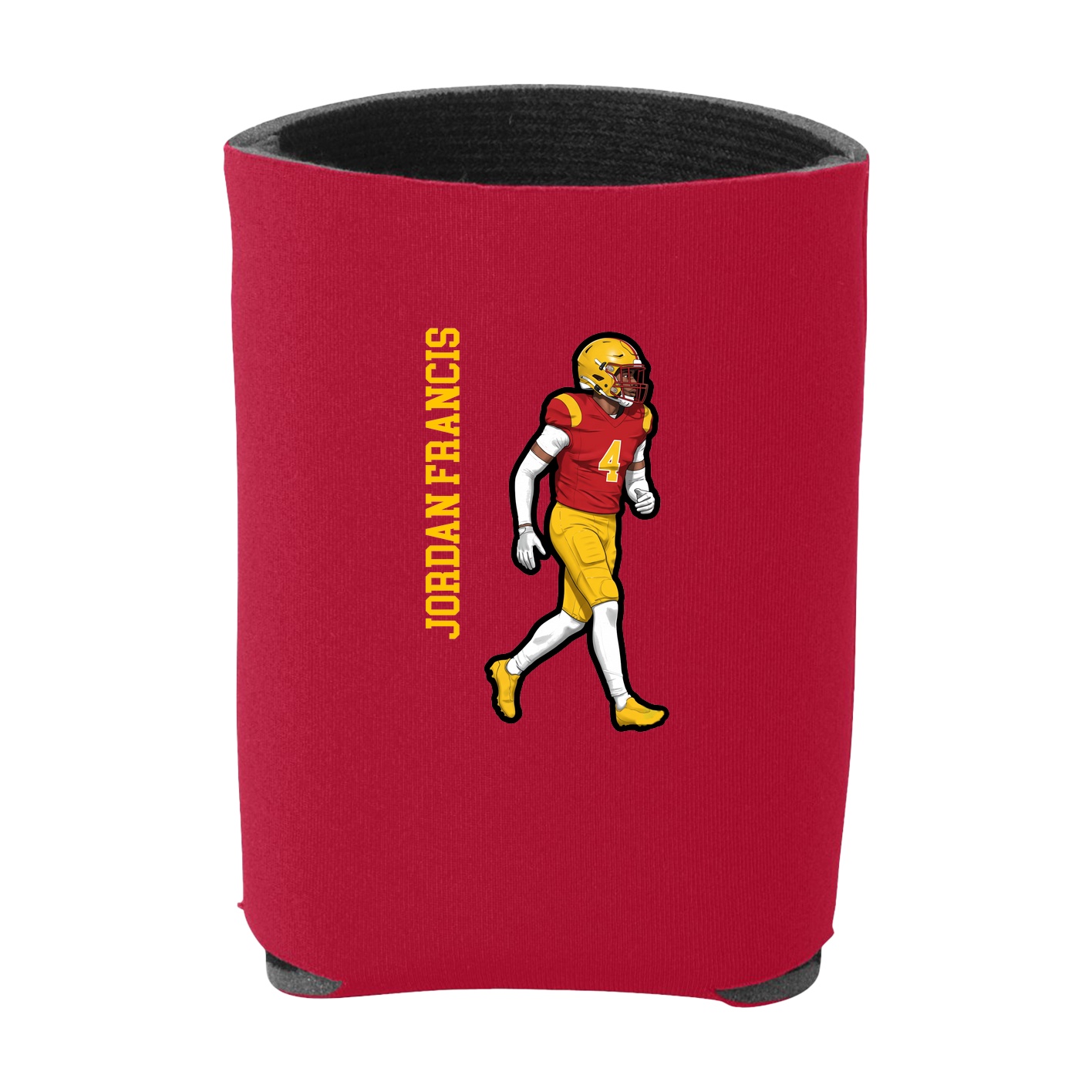 Can Holder — Name Vertical in Red