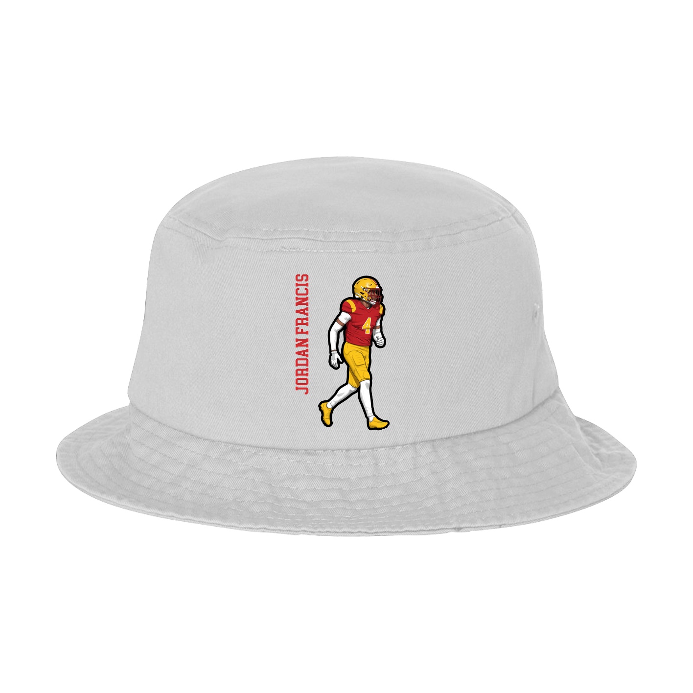 Bucket Cap — Name Vertical in White