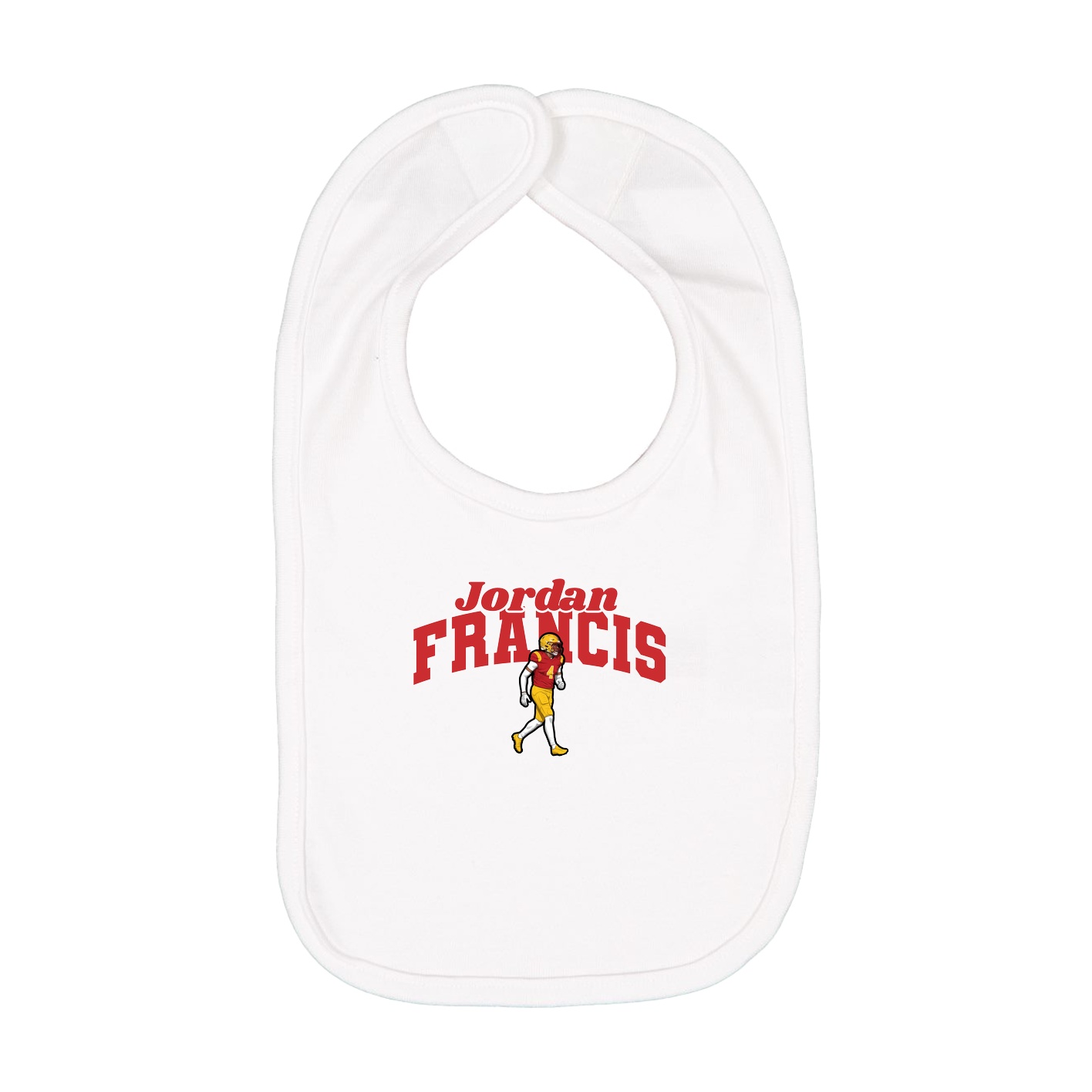 Infant Bib — Signature Arch in White