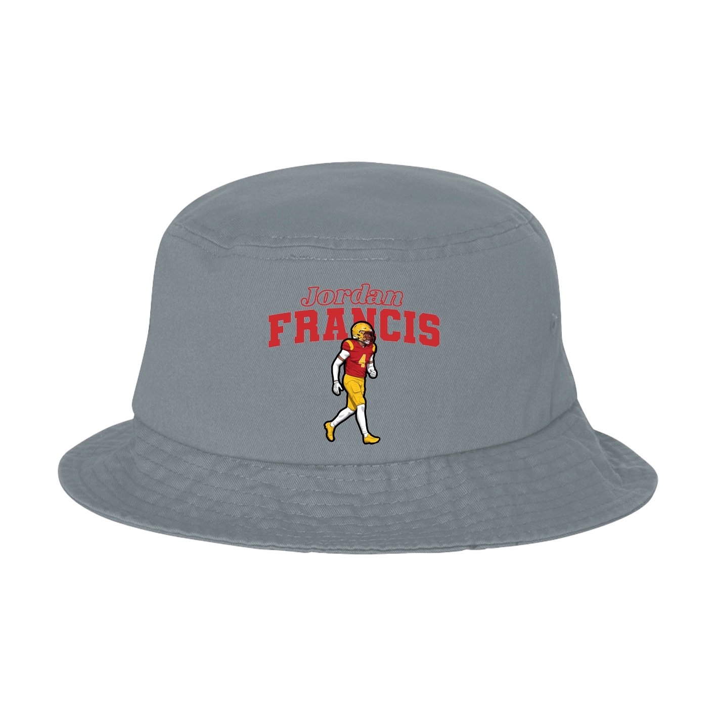 Bucket Cap — Name Arch in Grey