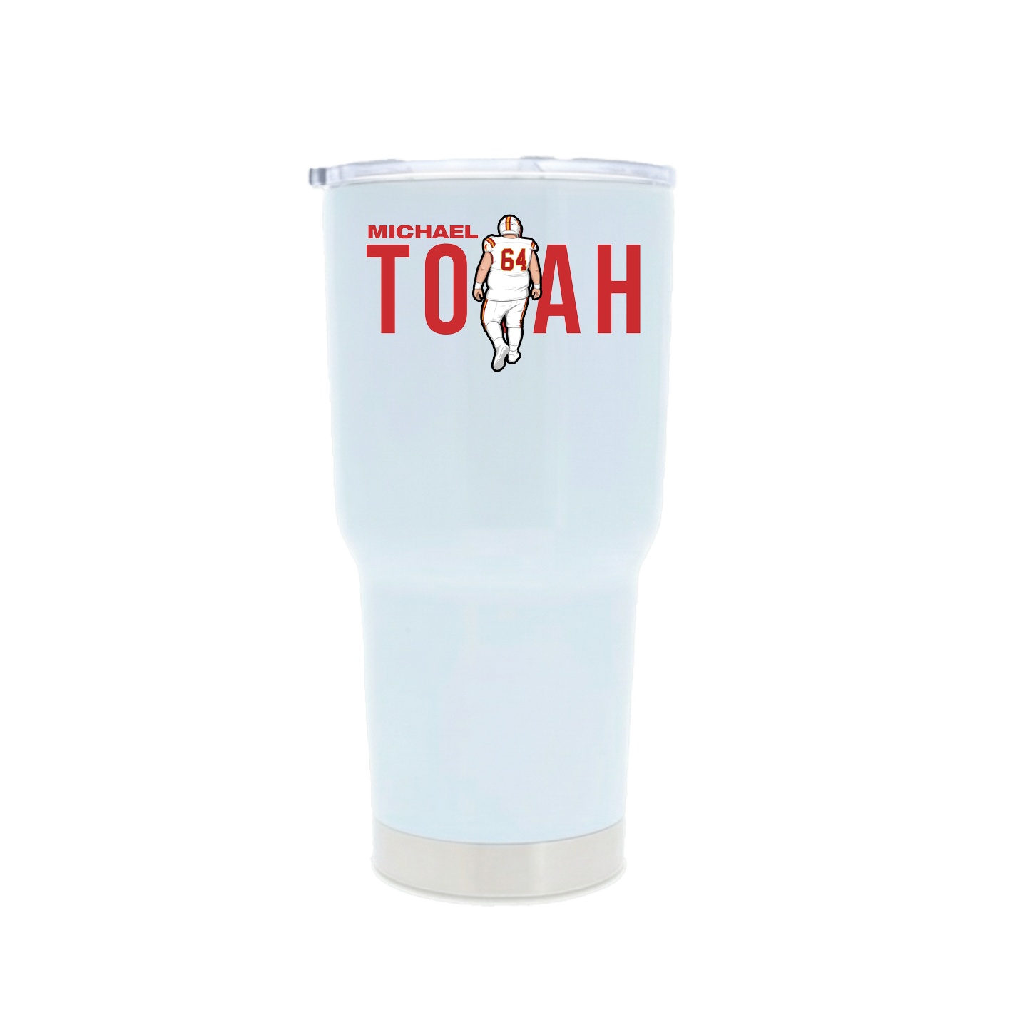30oz Stainless Steel Tumbler — Player Name in White