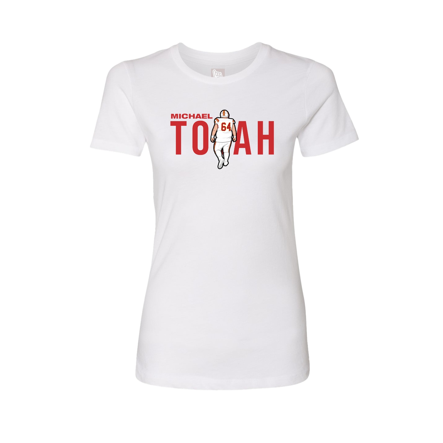Fitted Women's Tee — Player Name in White