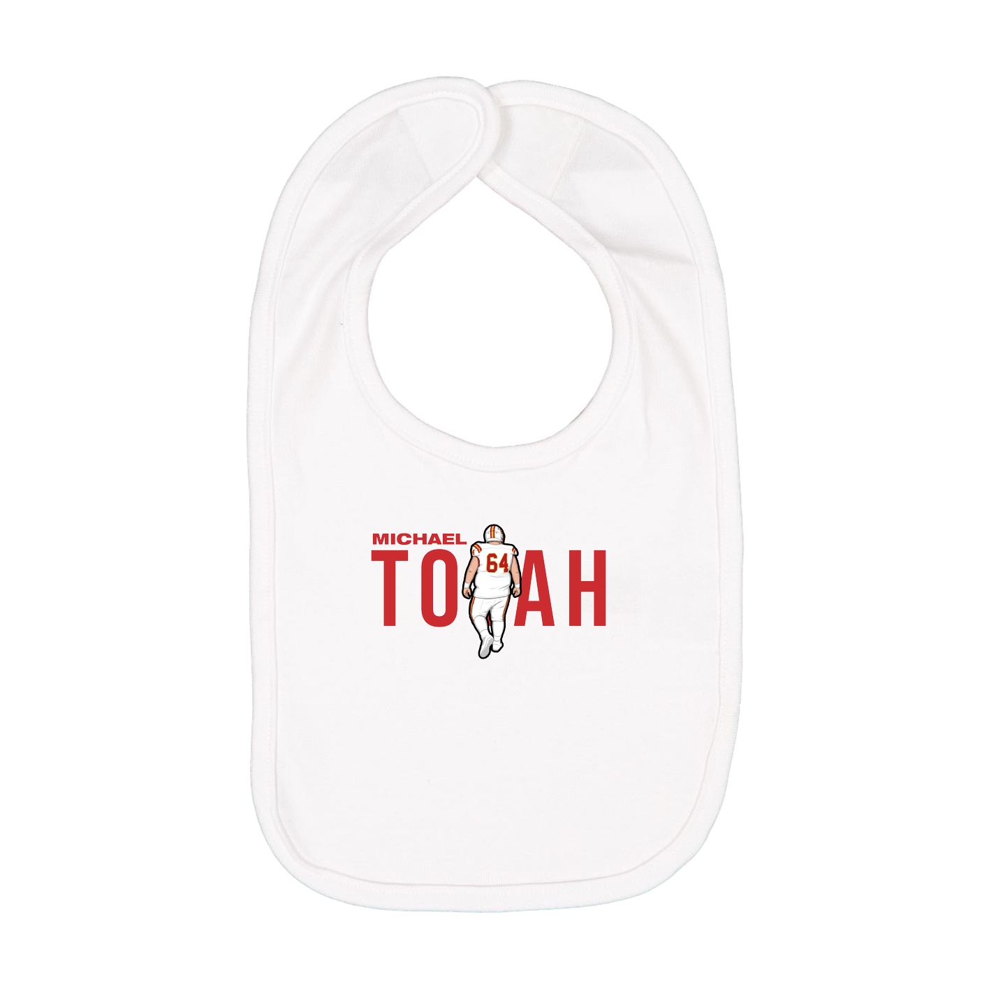 Infant Bib — Player Name in White