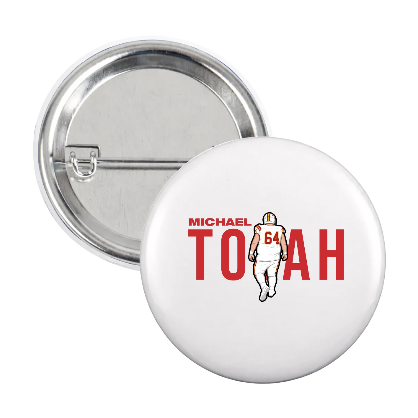 Game Day Button — Player Name in White