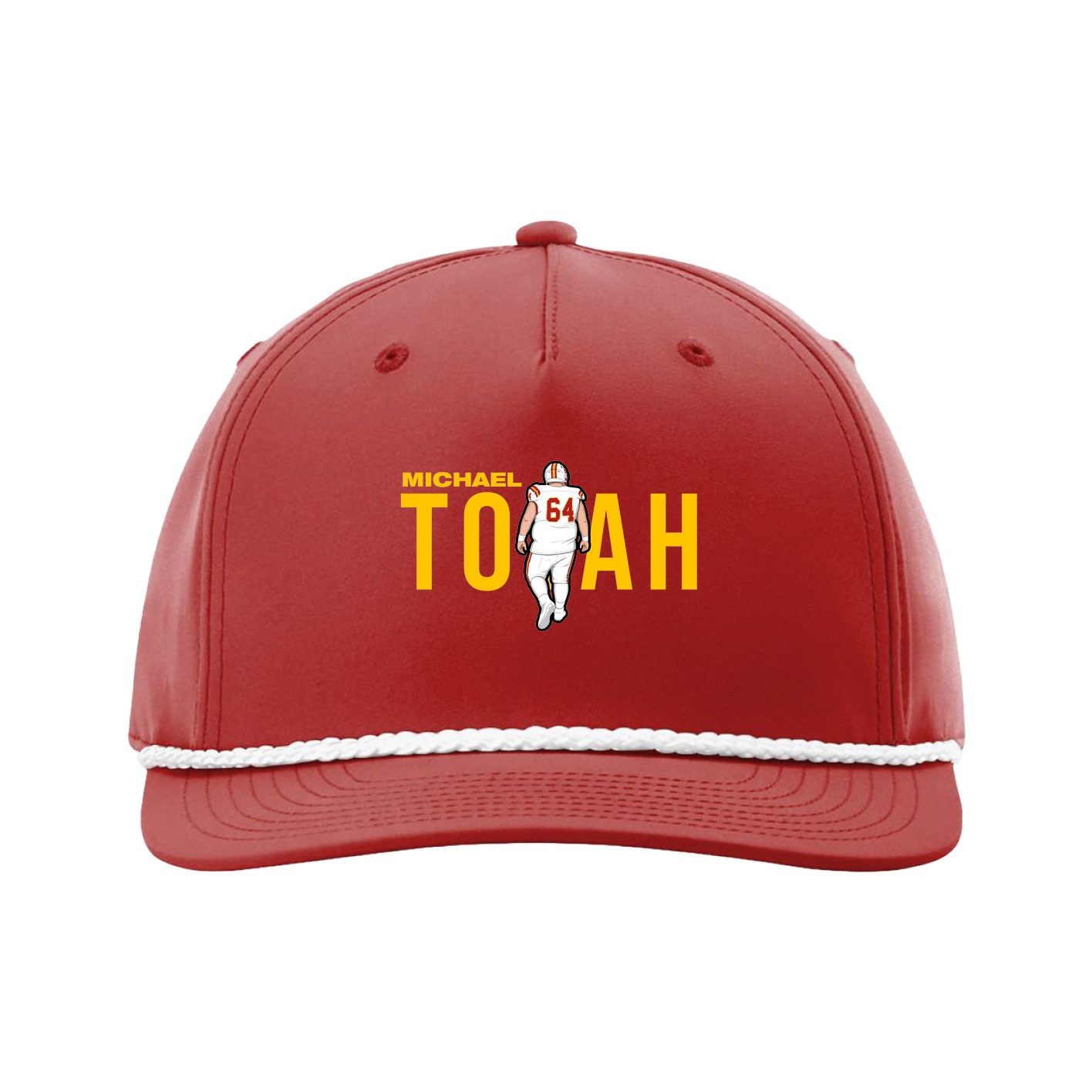 Five-Panel Classic Rope Cap — Player Name in Red