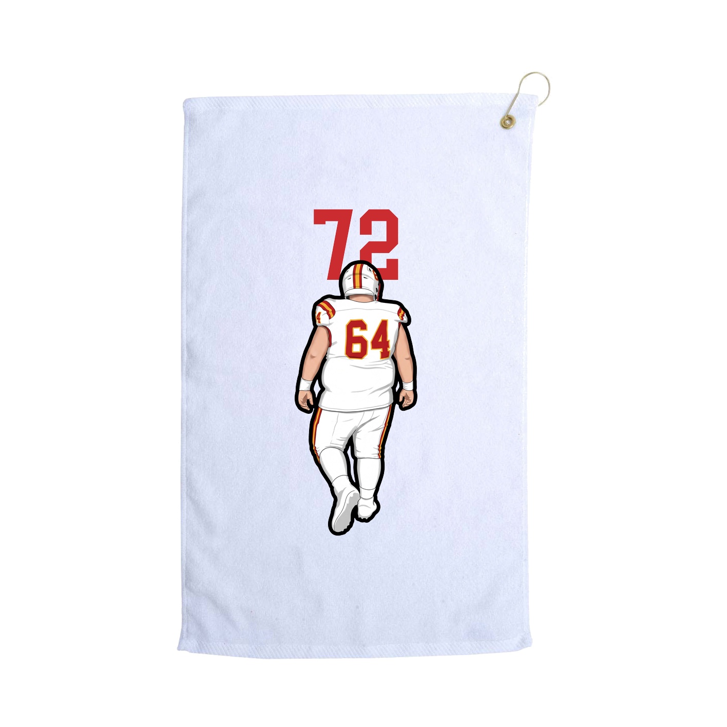 Golf Towel — Number Top in White