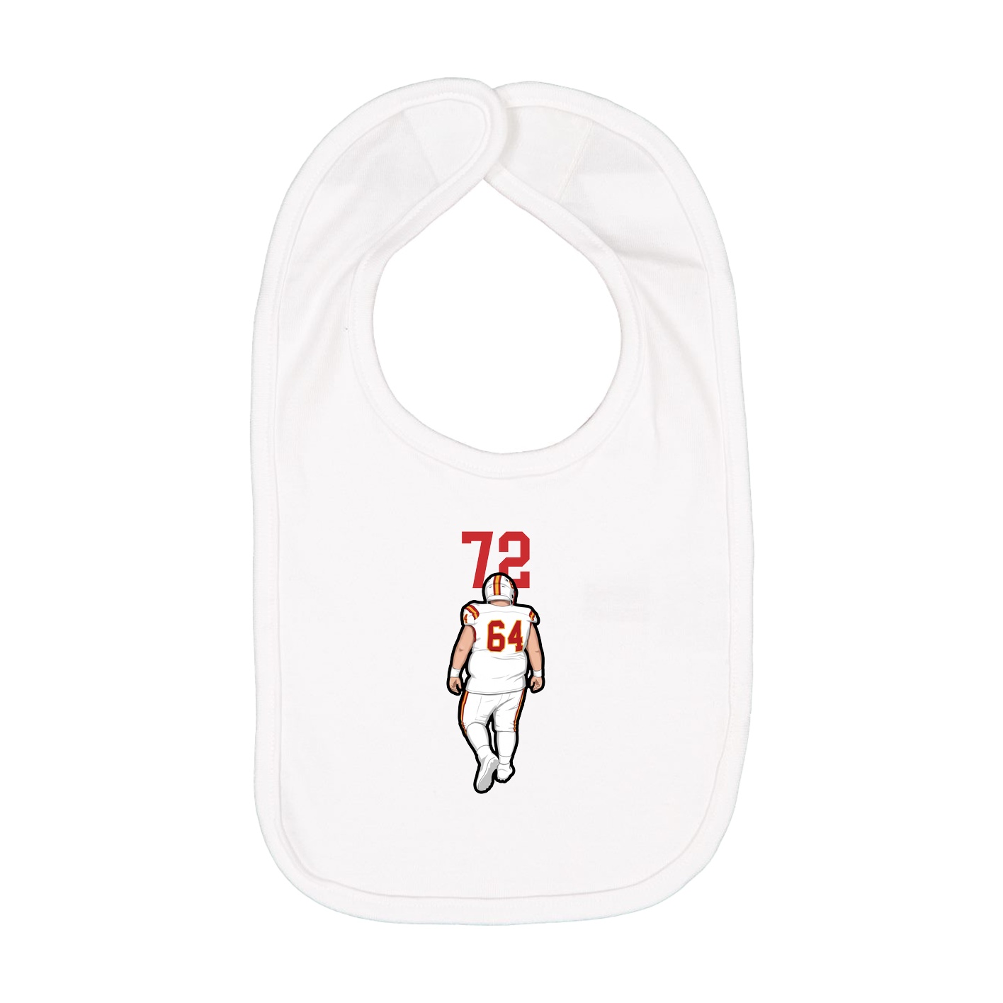 Infant Bib — Number Top in White