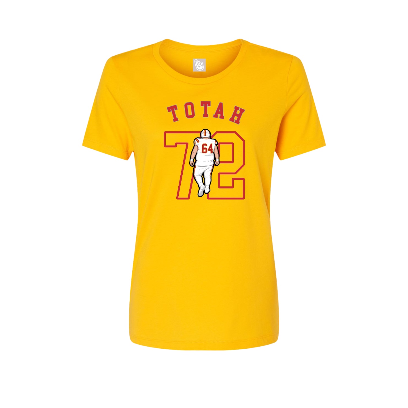 Fitted Women's Tee — Shirsey Arch in Gold