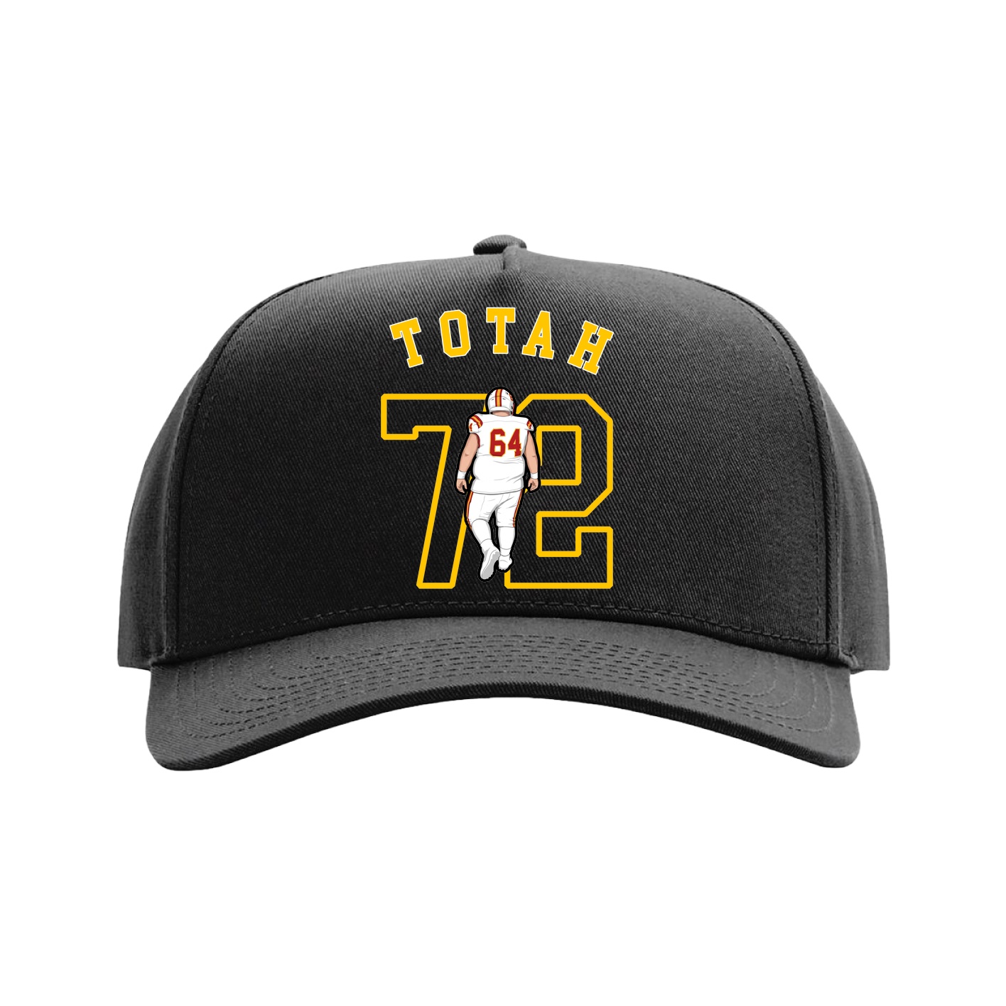 Full Fabric Five-Panel Champ Cap — Shirsey Arch in Black