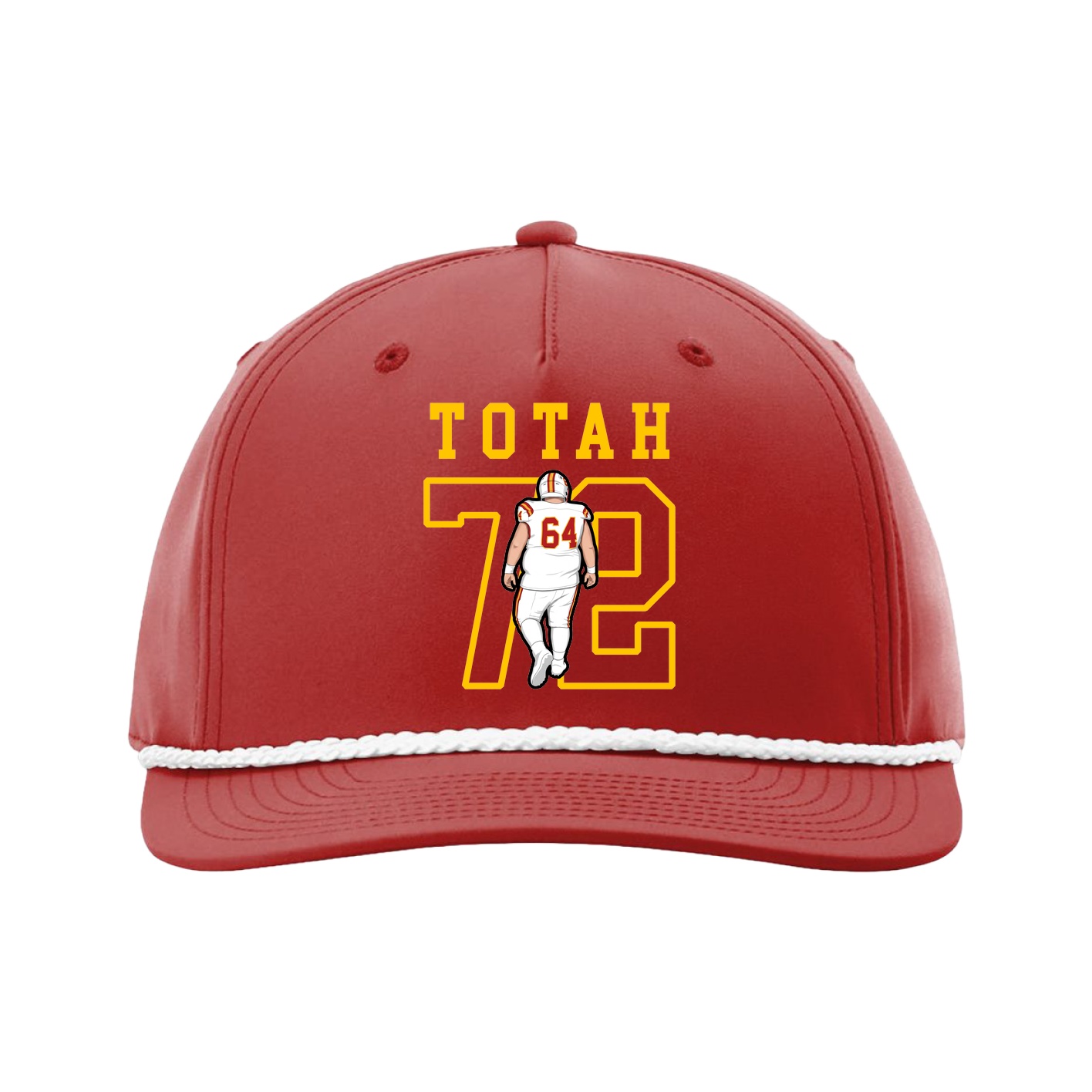 Five-Panel Classic Rope Cap — Shirsey in Red