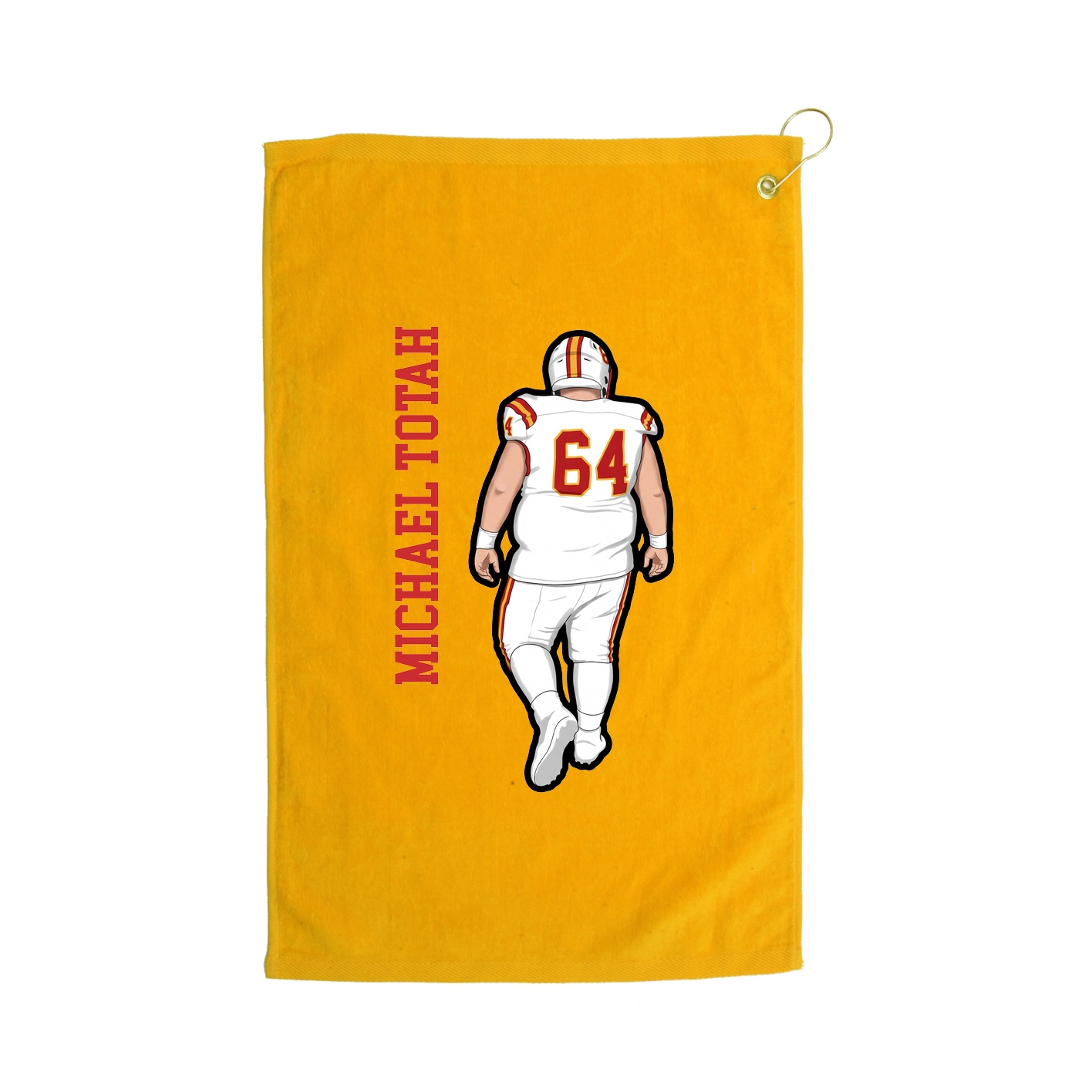 Golf Towel — Name Vertical in Gold