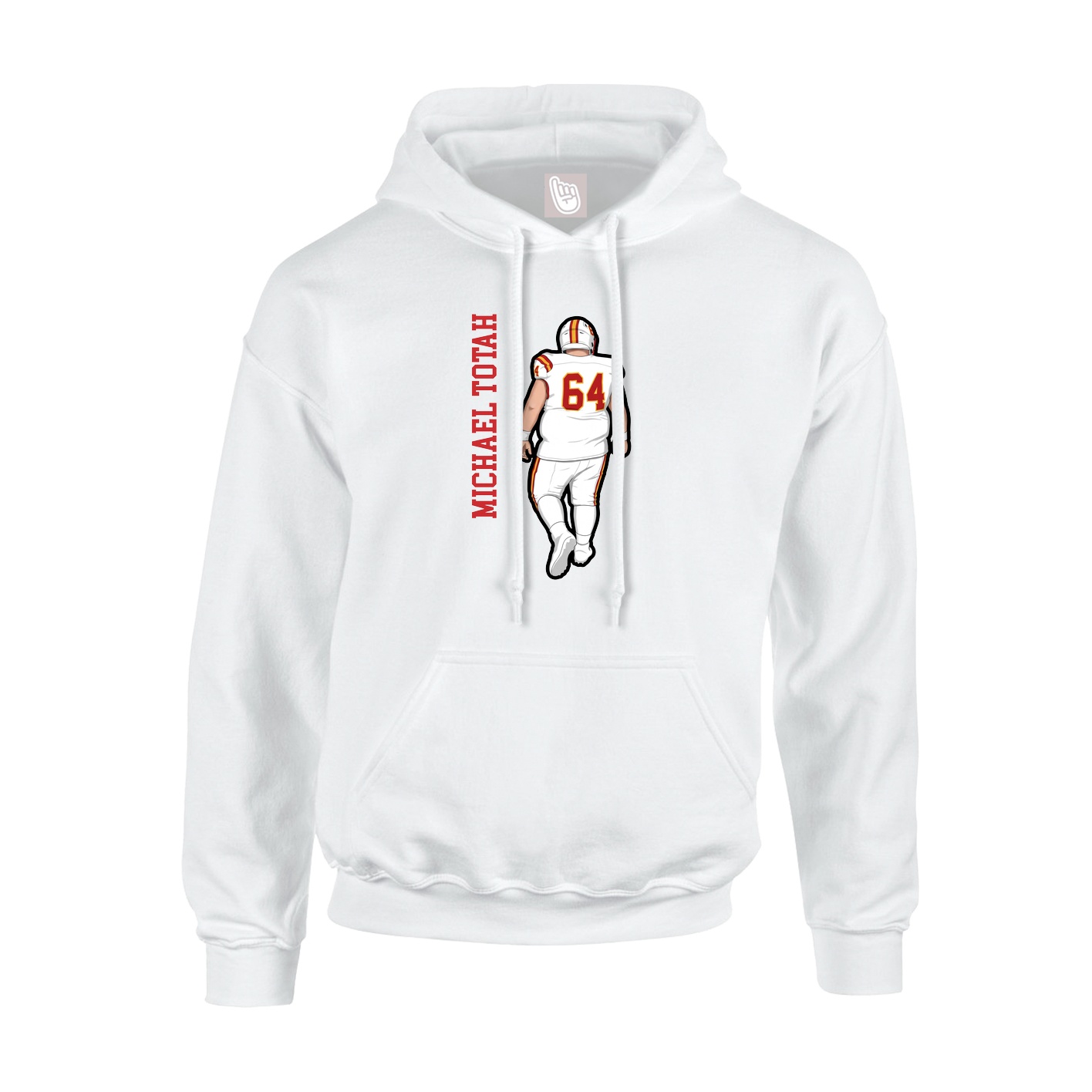 Hoodie — Name Vertical in White