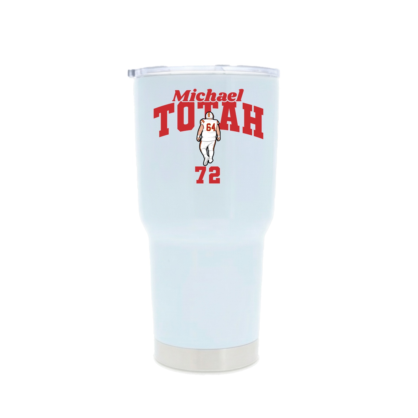 30oz Stainless Steel Tumbler — Signature Arch in White