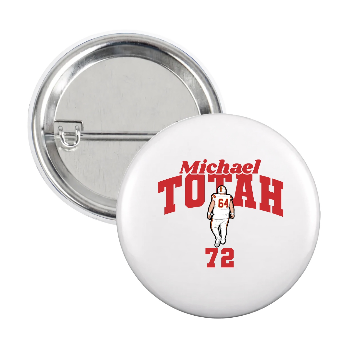Game Day Button — Signature Arch in White
