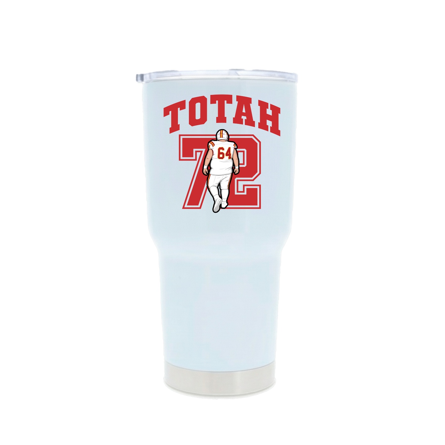 30oz Stainless Steel Tumbler — Number in White