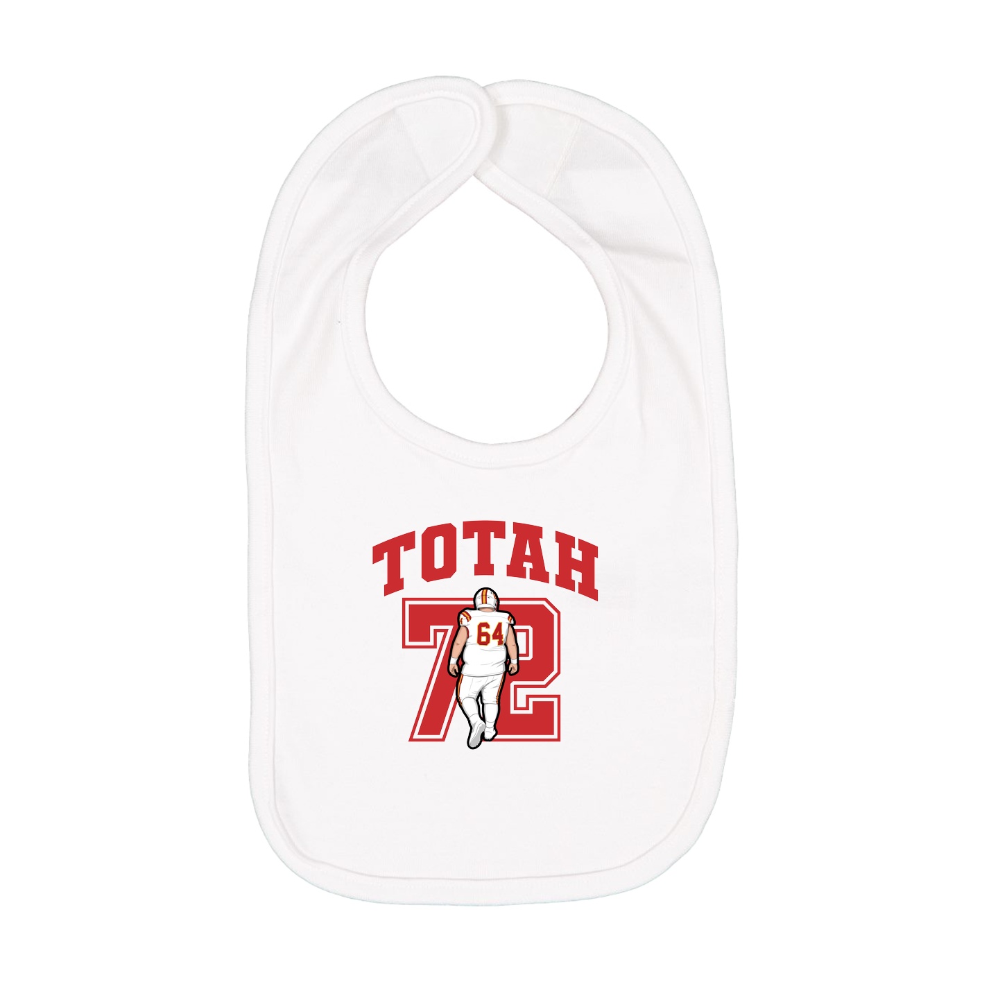 Infant Bib — Number in White