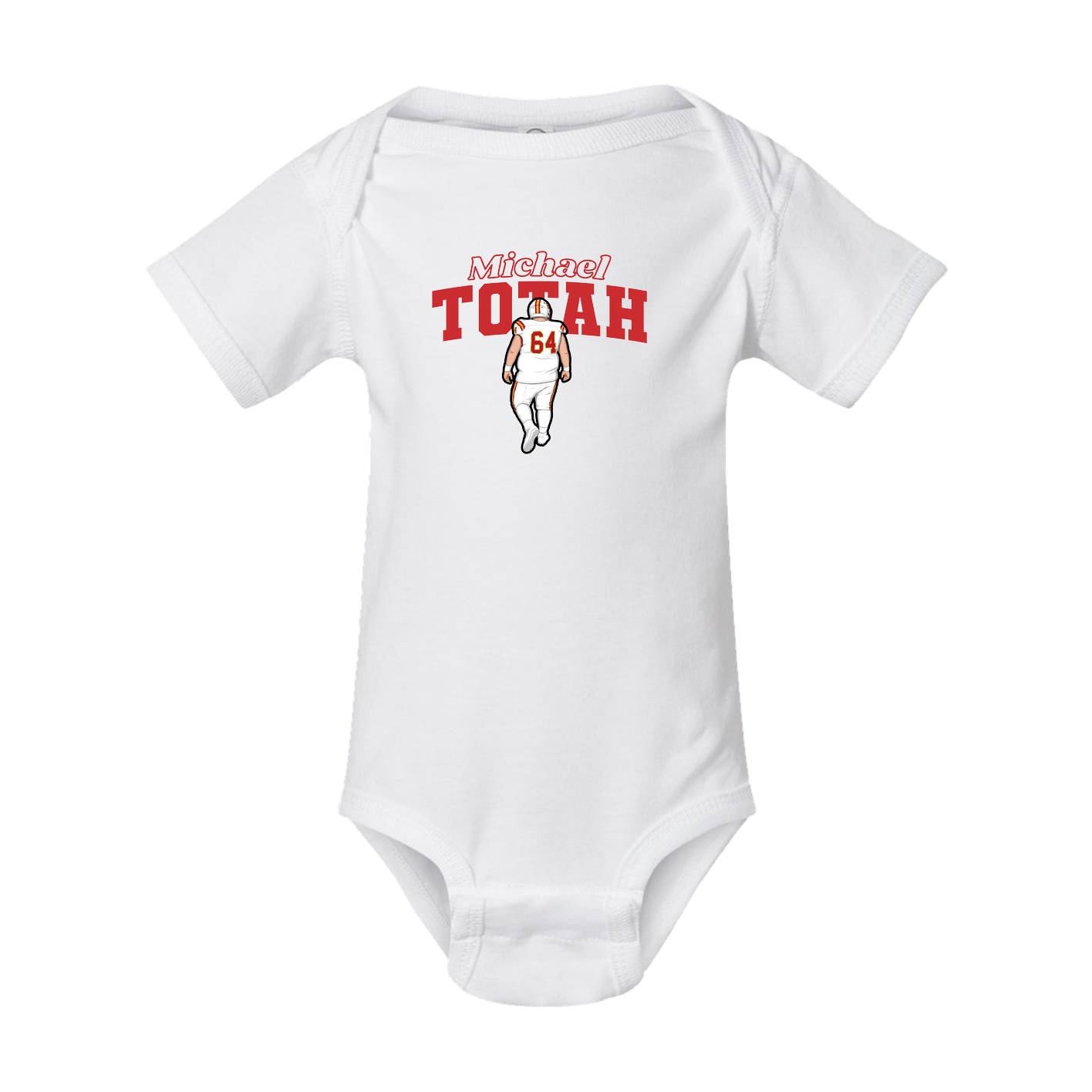Baby Onesie — Name Arch in White