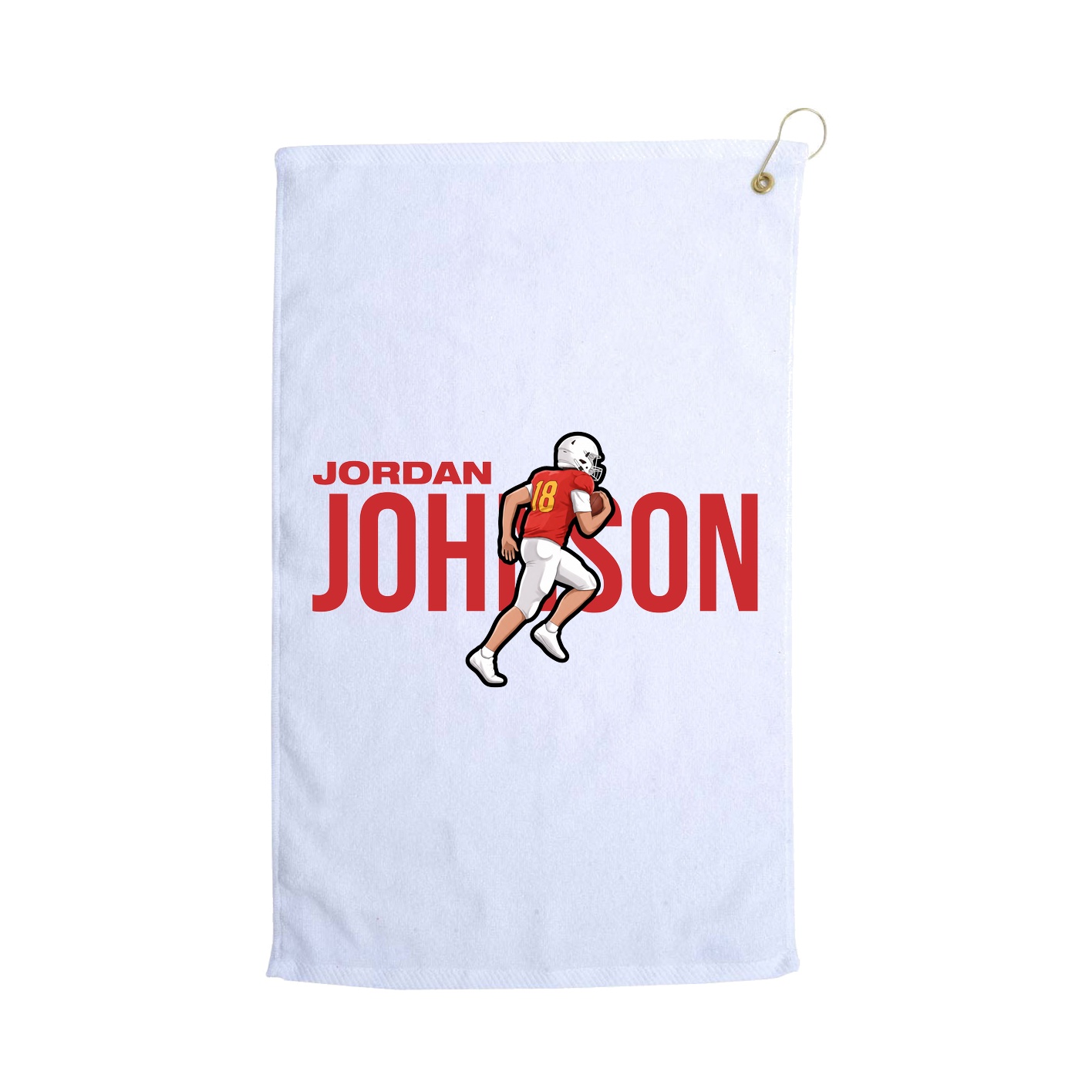 Golf Towel — Player Name in White