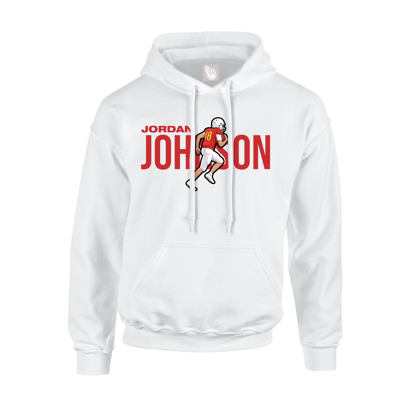Youth Hoodie — Player Name in White