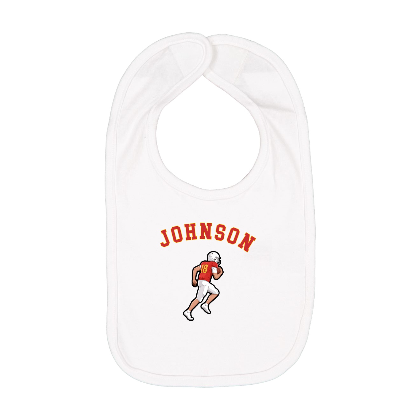 Infant Bib — Shirsey Arch in White