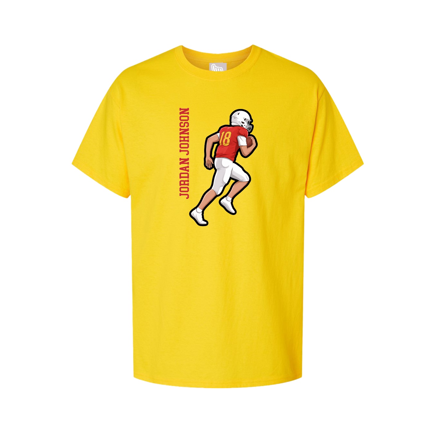 Youth Tee — Name Vertical in Gold