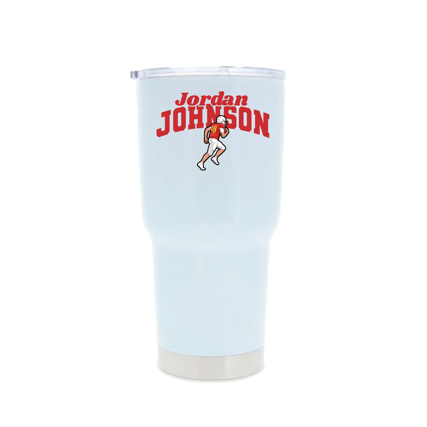 30oz Stainless Steel Tumbler — Signature Arch in White