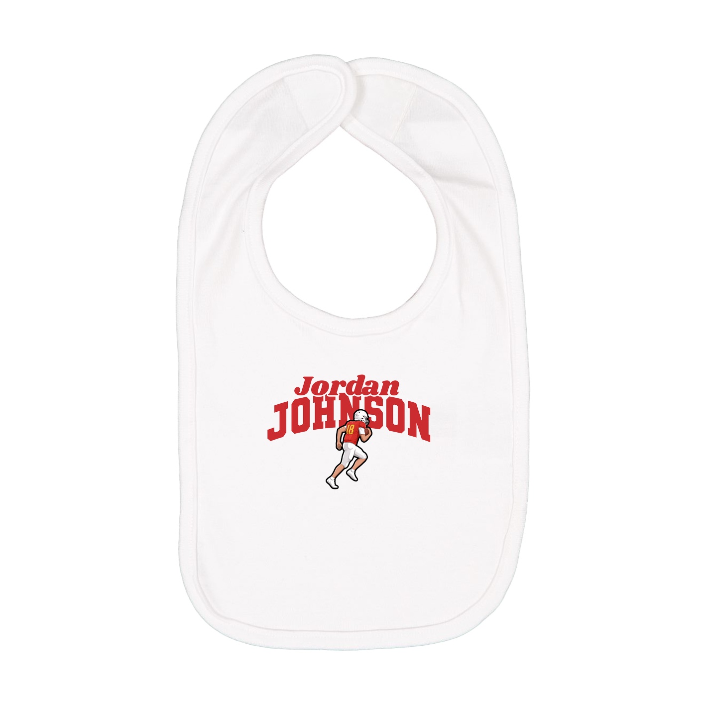 Infant Bib — Signature Arch in White