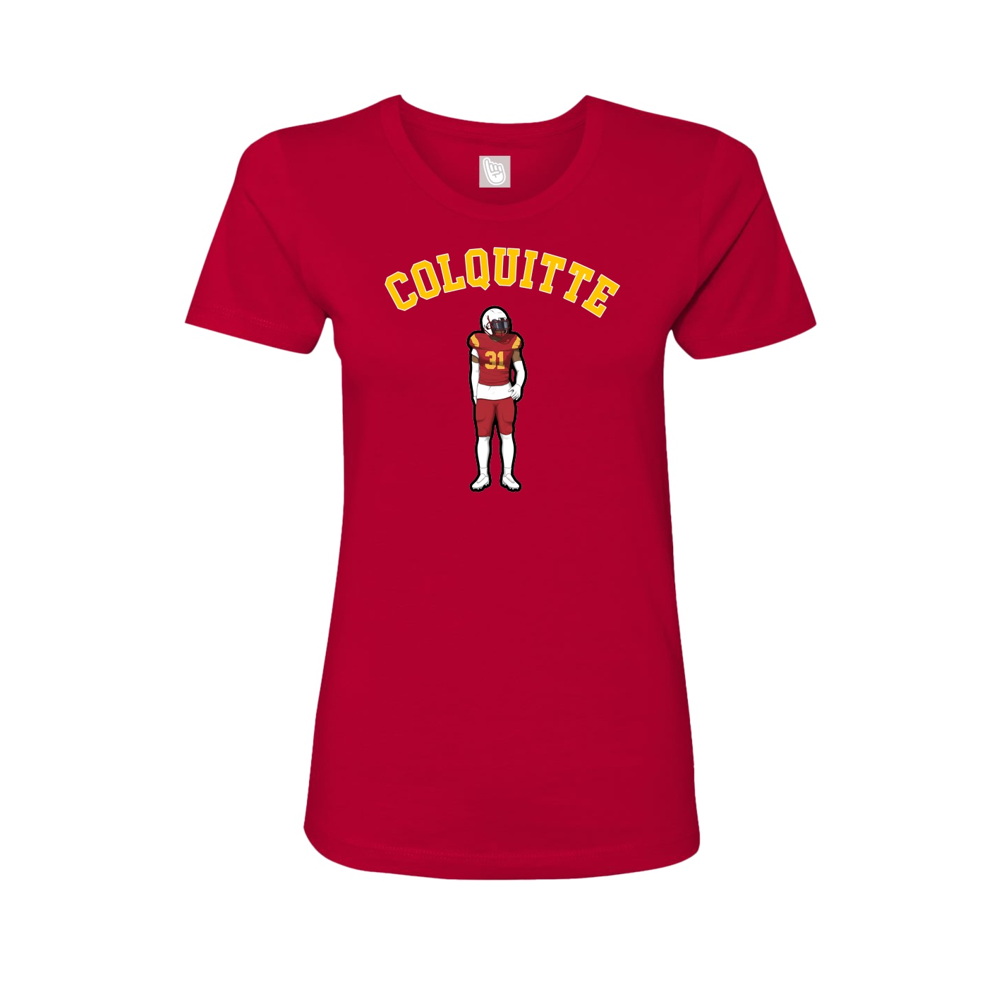 Fitted Women's Tee — Shirsey Arch in Red